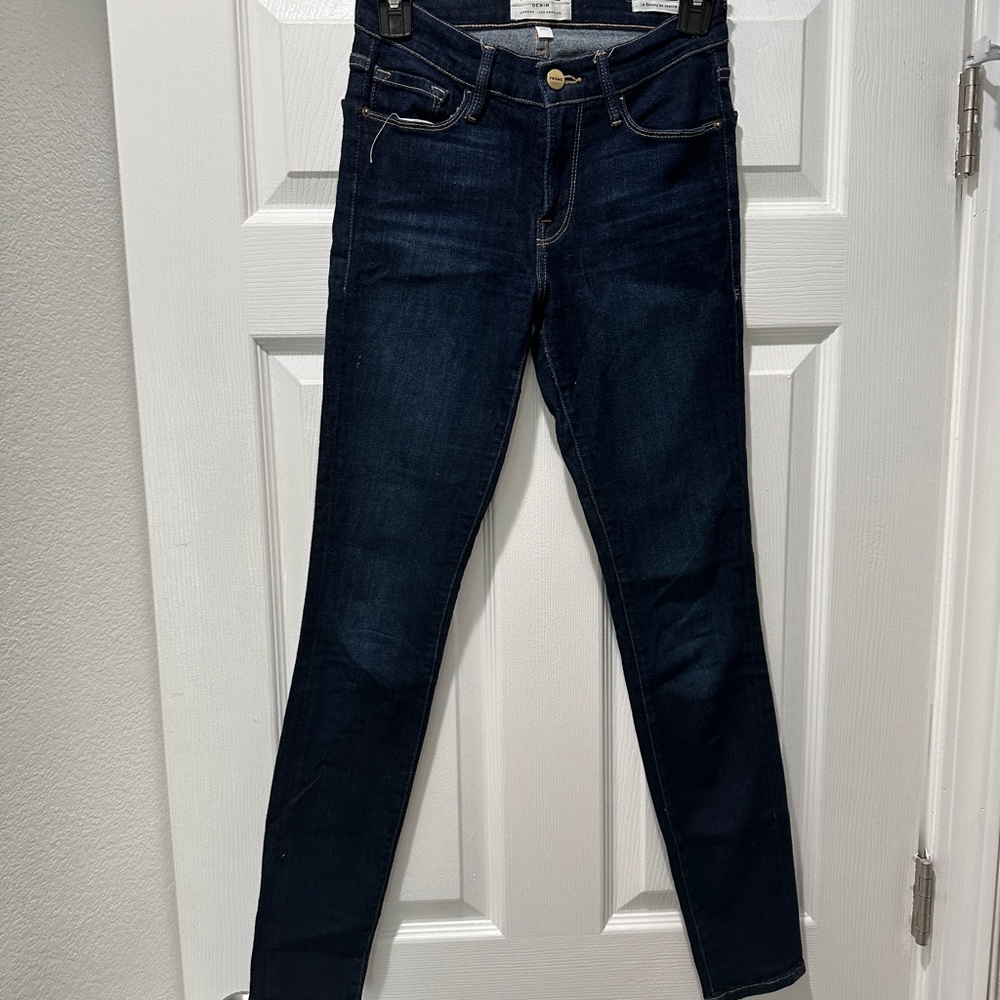 Frame Denim Women's Dark Indigo Skinny Jeans